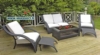 Salon de jardin resine tressée Mumbai noir offre pack