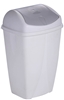 Poubelle clapet 50 litres polyethylene blanche
