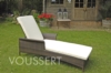 Bain de soleil resine tressee aluminium coloris chocolat Lovina