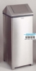 Poubelle acier trappe anti feu acier inoxydable 60 litres