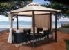 Tonnelle kiosque Lams hexagonale diamètre 3,5 m