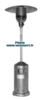 Parasol chauffant inox
