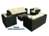 Salon de jardin resine tressée Loft Gris Anthracite