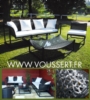 Salon de jardin resine tressee Brazilla decor fleur