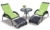 Acheter Ensemble 2 fauteuils avec repose pieds et 1 table resine tressee