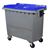 Acheter Conteneur à déchets 770 litres 4 roues CV Bleu Barre ventrale