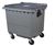 Acheter Conteneur a dechet 4 roues 1000 litres couvercle gris prise ventrale