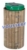 Acheter Poubelle extérieure COLLECTEUR BOIS mural vert