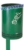 Acheter CORBEILLE pivotante 20 L verte sur poteau