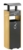 Acheter Cendrier exterieur Rossignol 6 L corbeille 30 L gris manganese dore