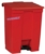 Acheter Poubelle Rubbermaid à pédale 68,10 litres rouge