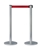 Acheter Barriere extensible colonne aluminium ruban rouge