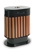 Acheter Poubelle extérieure bois et acier oblongue avec serrure 2 x 75 litres