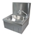 Acheter Lave main inox 304 avec dosseret et melangeur