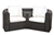 Acheter Canapé resine tressee Cyclade Duo havane tablette verre