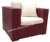 Acheter Fauteuil resine tressee Kaiman croco bordeaux
