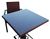 Acheter Table bistrot carree aluminium resine tressee bordeaux Kaiman 80x80