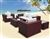 Acheter Salon de jardin resine tressee Kaiman croco bordeaux