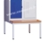 Acheter Socle banc assise en bois pour vestiaire industrie propre 2 colonnes