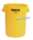 Acheter Conteneur Brute Rubbermaid rond 121 Litres jaune