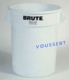 Acheter Conteneur Brute Rubbermaid rond 167 Litres blanc