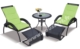 Acheter Ensemble 2 fauteuils avec repose pieds et 1 table resine tressee
