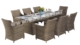 Acheter Ensemble 1 table et 8 fauteuils imitation parfaite osier tresse