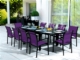 Acheter Fauteuil de jardin noir en aluminium et assise parme en textilène