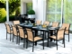 Acheter Fauteuil de jardin noir en aluminium et assise beige en textilène