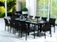 Acheter Fauteuil de jardin noir en aluminium et assise noire en textilène