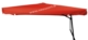 Acheter Parasol en acier epoxy noir carre toile rouge en polyester 160g/m2