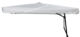Acheter Parasol en acier epoxy noir carre toile blanche en polyester 160g/m2