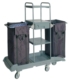 Acheter CHARIOT LINGE hotellier plastique Petit modèle ouvert 2 sacs
