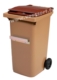 Acheter Conteneur à déchets 140 litres beige marron barre ventrale