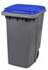 Acheter Conteneur à déchets 2 roues 340 litres couvercle bleu prise frontale