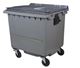 Acheter Conteneur a dechet 4 roues 1000 litres couvercle gris prise ventrale