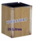 Acheter Poubelle exterieure Bois TERTIO 25 Litres murale