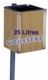 Acheter Poubelle exterieure Rossignol bois Tertio 25 Litres sur poteau