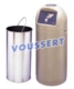 Acheter Poubelle Rossignol Cyvomax beige poubelle obus avec cendrier
