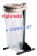 Acheter Collecteur dechet sur poteau 110 litres sur socle beige