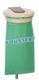 Acheter Collecteur dechet sur poteau couvercle acier poudré beige