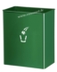 Acheter Poubelle pivotante decrochable Rossignol rectangulaire 27 L verte