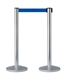 Acheter Barriere extensible colonne aluminium ruban bleu