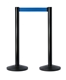 Acheter Barriere extensible colonne aluminium noir ruban bleu