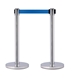Acheter Barriere extensible colonne inox ruban bleu