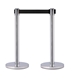Acheter Barriere extensible colonne inox ruban noir
