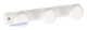 Acheter Patere salle de bain 3 tetes acier epoxy blanc