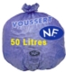 Acheter SAC POUBELLE 50 litres Bleu NF colis de 500