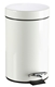 Acheter Poubelle a pedale 3 litres acier blanc