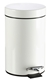 Acheter Poubelle a pedale 5 litres acier epoxy blanc